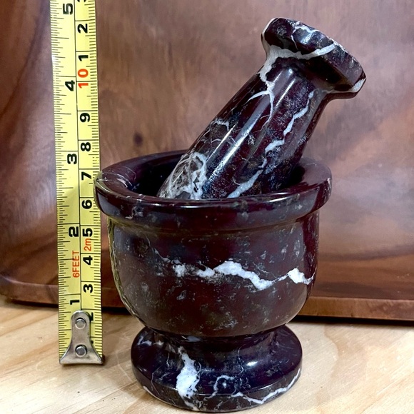 Red zebra jasper mortar and pestle - Last one - Picture 8 of 10